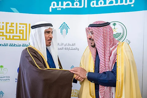 أمير القصيم فيصل بن مشعل وعبدالله العثيم