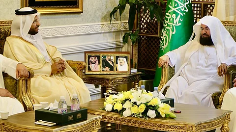 عبدالرحمن السديس يلتقي الرئيس التنفيذي للهيئة العامة بشؤون الحرمين غازي الشهراني