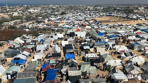 خيام النازحين في مدينة رفح