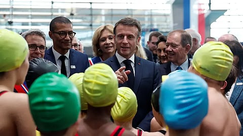 ماكرون يفتتح مركزًا أولمبيًا