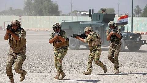 أرشيفية لعناصر من الجيش العراقي في تدريب عسكري