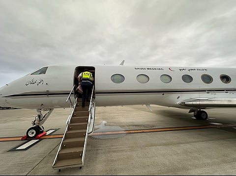 نقل مواطنة من فكوكا اليابانية بطائرة الإخلاء الطبي لاستكمال علاجها بالمملكة