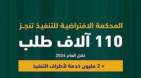 دون تدخل بشري.. المحكمة الافتراضية للتنفيذ تنجز 110 آلاف طلب