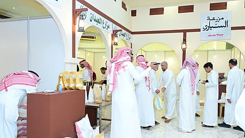 جانب من حضور فعاليات مهرجان البُر بمحافظة ضرماء