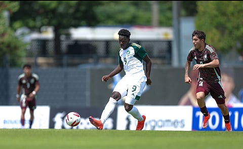 جانب من لقاء المنتخب السعودي تحت 21 عامًا مع نظيره المكسيكي