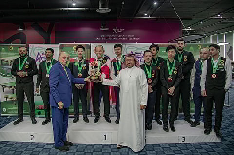 جانب من تتويج توج الأبطال في ختام البطولة الآسيوي للسنوكر 2024