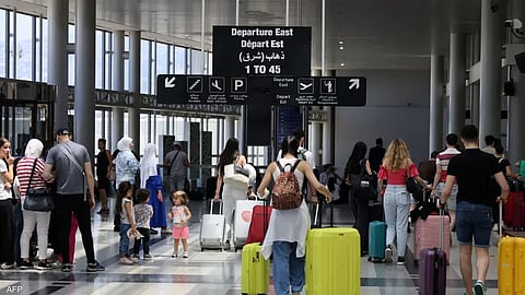 جانب من صالة المغادرة بمطار رفيق الحريري