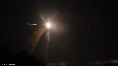 صورة متداولة لعملية الاستهداف لهدف في حيفا