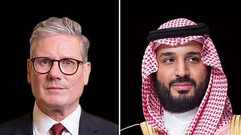 ولي العهد الأمير محمد بن سلمان ورئيس وزراء بريطانيا كير ستارمر