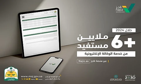 6 ملايين مستفيد من خدمة الوكالة الإلكترونية عبر "ناجز"