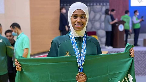 لاعبة التايكوندو السعودية دنيا أبوطالب