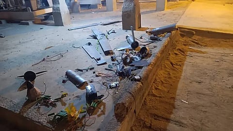 آثار هجوم المسيرات على منشأة صافر في مأرب