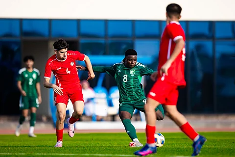 جانب من لقاء المنتخب السعودي تحت 17 عامًا لكرة القدم مع نظيره السوري