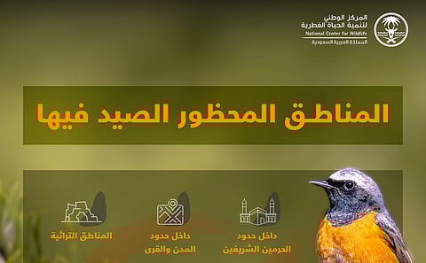 "الوطني لتنمية الحياة الفطرية" يُذكّر بمواقع يُمنع فيها ممارسة الصيد