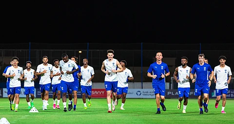 جانب من تدريبات لاعبي الهلال