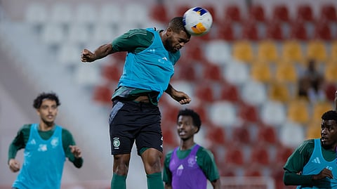 لاعبو المنتخب السعودي تحت 20 عامًا لكرة القدم خلال الحصة التدريبية