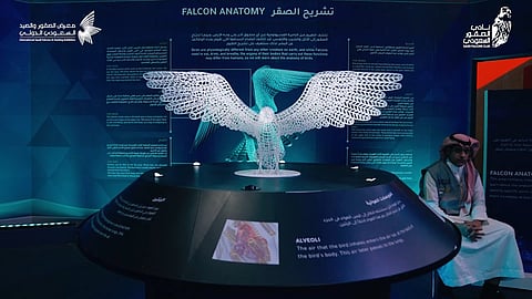 بالصور.. "شلايل" متحف رقمي مثير لرواد معرض الصقور والصيد الدولي في الرياض