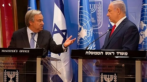 أنطونيو غوتيريش وبنيامين نتنياهو