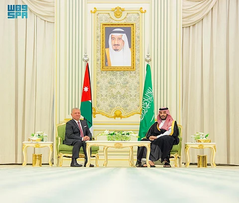 سمو ولي العهد يستقبل ملك الأردن ويبحثان تطورات الأوضاع في الشرق الأوسط