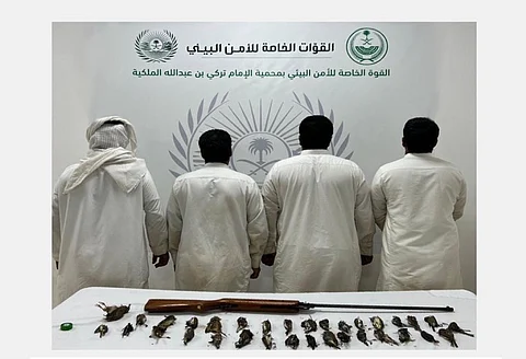 القبض على 4 مخالفين للصيد في أماكن محظورة بمحمية الإمام تركي بن عبدالله الملكية