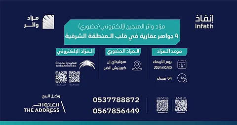 4 فرص عقارية نموذجية في مزاد "واثر"