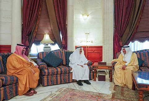 أمير تبوك ونائبه يزوران الشيخ أحمد الخريصي