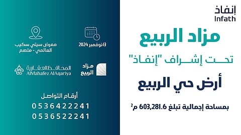 مزاد الربيع العقاري في معرض سيتي سكيب العالمي 13 نوفمبر 2024