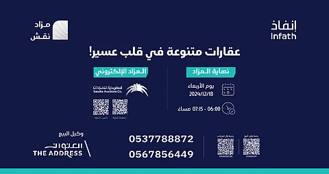 مزاد "نقش" يُختتم اليوم الأربعاء ويعرض 6 فرص عقارية استثنائية