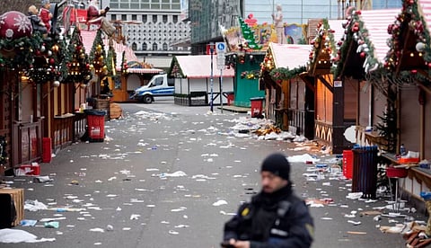 من موقع الحادث في مدينة ماغديبورغ وسط ألمانيا