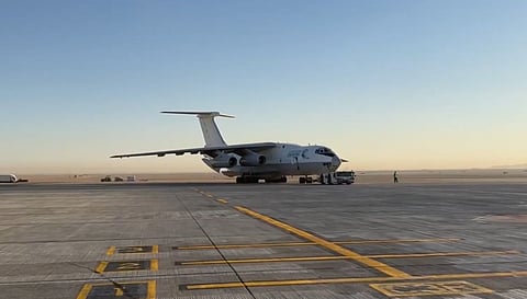 مغادرة الطائرة السعودية الإغاثية الـ6 من مطار الملك خالد الدولي متجهة إلى دمشق