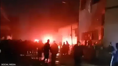 الموقع الذي شهد القصف الإسرائيلي