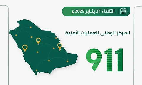 79 ألف مكالمة في يوم واحد.. "911" يسجل استجابة استثنائية في 3 مناطق بالمملكة