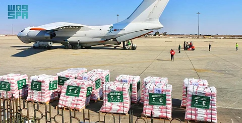 الطائرة الإغاثية السعودية الـ 15 تحط في مطار دمشق الدولي