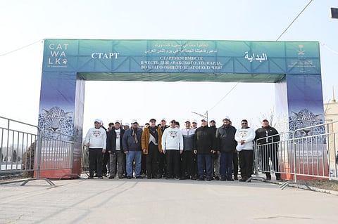 شاهد .."الراضي" يتقدم مسيرة "كات ووك 2025" بجمهورية قرغيزستان