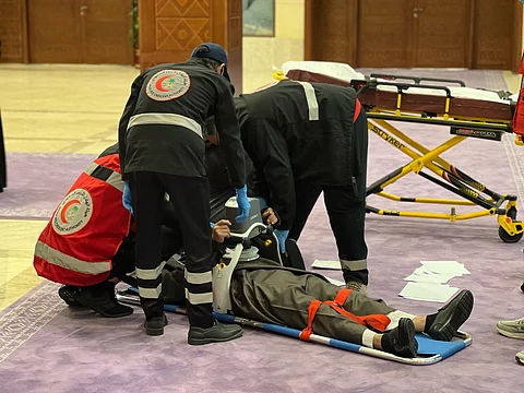 "الهلال الأحمر" بالباحة ينفذ يوماً تدريبياً وخطة فرضية لاختبار الجاهزية