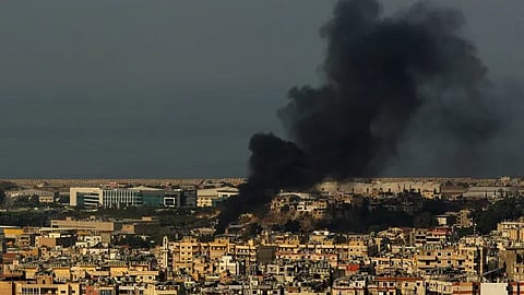 صف إسرائيلي سابق على الضاحية الجنوبية في بيروت
