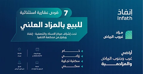 أرض خام و6 فرص عقارية بمزاد غروب الرياض