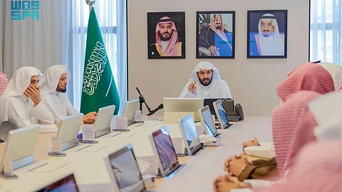 وزير العدل وليد بن محمد الصمعاني خلال لقائه برؤساء محاكم الاستئناف