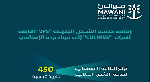 لتعزيز الربط الملاحي مع العالم.. "موانئ": إضافة خدمة الشحن "JPS" إلى ميناء جدة الإسلامي