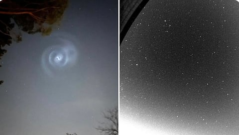 شاهد.. ظهور ما يشبه "مجرة حلزونية عملاقة" في سماء أوروبا الليلة الماضية