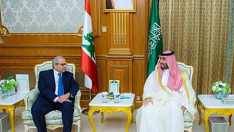 ولي العهد يستقبل رئيس مجلس الوزراء بالجمهورية اللبنانية