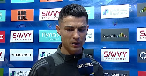 كريستيانو رونالدو يُعلِّق على تسجيله هدفَيْن في "الديربي" أمام الهلال