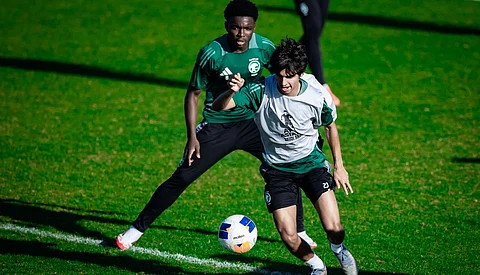 جانب من تدريبات لاعبي المنتخب السعودي تحت 17 عامًا لكرة القدم