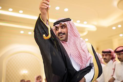 أبناء "القحطاني" يحتفلون بزواج شقيقهم فالح في الرياض