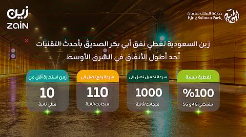 زين السعودية توفر تغطية الجيلين الرابع والخامس في نفق أبي بكر الصديق