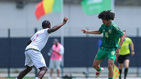جانب من لقاء المنتخب السعودي تحت 23 عامًا لكرة القدم ونيره المالي