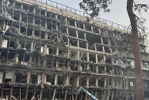 معهد وايزمان للعلوم في رحوفوت جنوب تل أبيب عقب استهدافه بالصواريخ الإيرانية