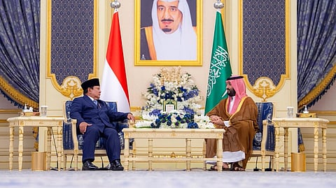 ولي العهد يستقبل رئيس جمهورية إندونيسيا ويعقدان جلسة مباحثات رسمية