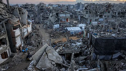 مبانٍ مدمرة في جباليا شمال قطاع غزة