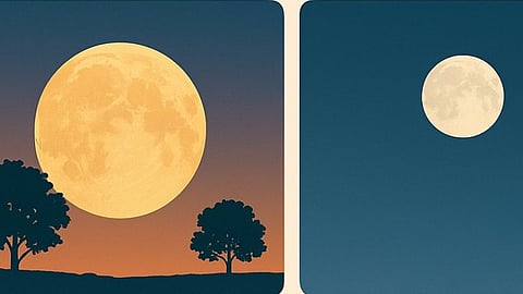 لماذا يبدو القمر أكبر عند الشروق والغروب؟.. "المسند" يكشف حقيقة الخدعة البصرية